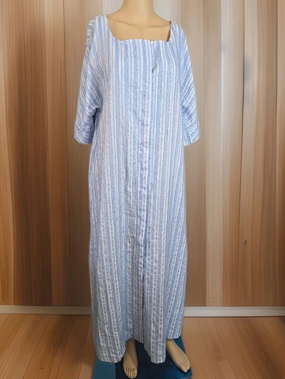Thierry Colson Button Down Square Front Raw Hem Dress Size S Made In France